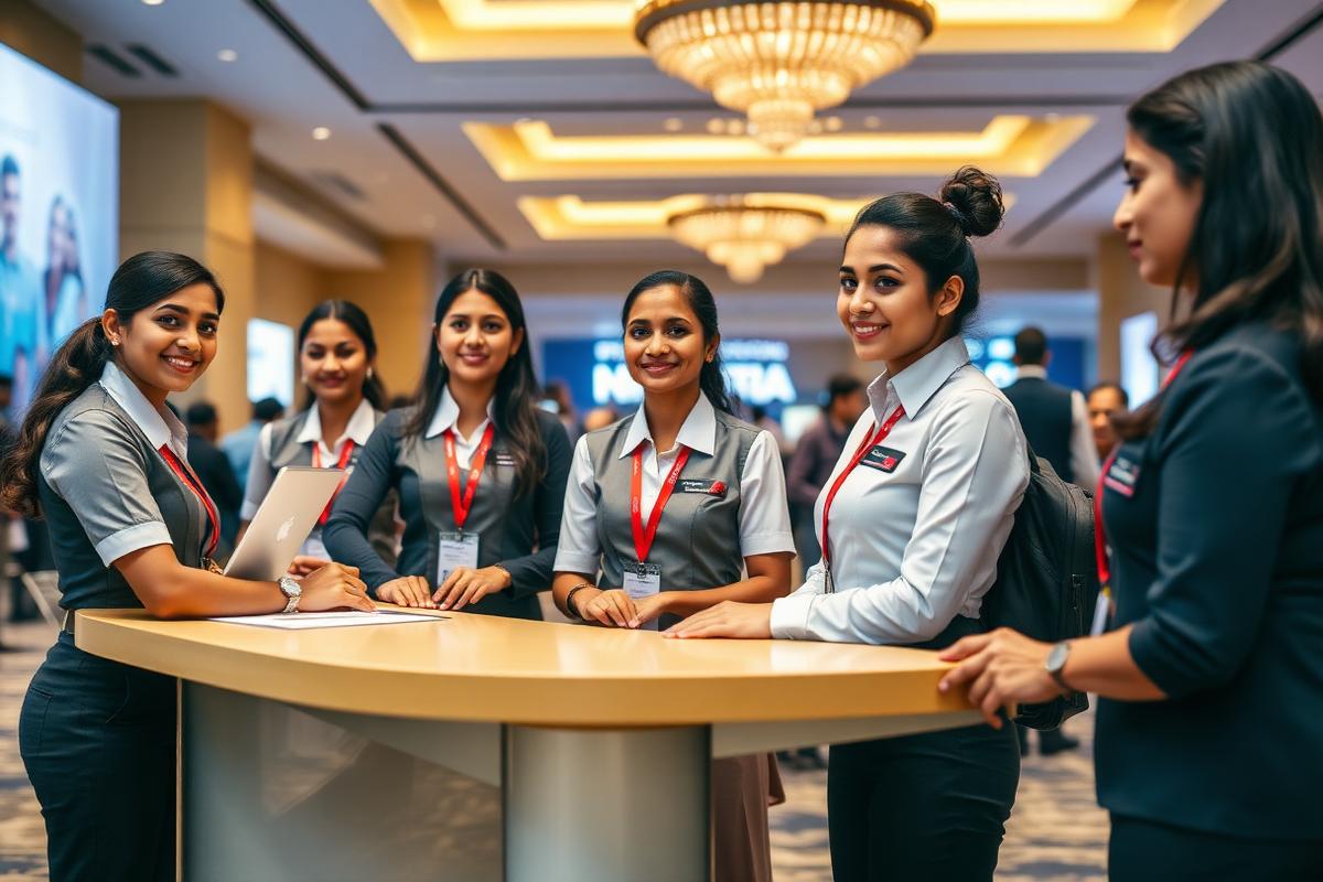 Event Staff — SARASPRO trained personnel on duty in Pune, Maharashtra